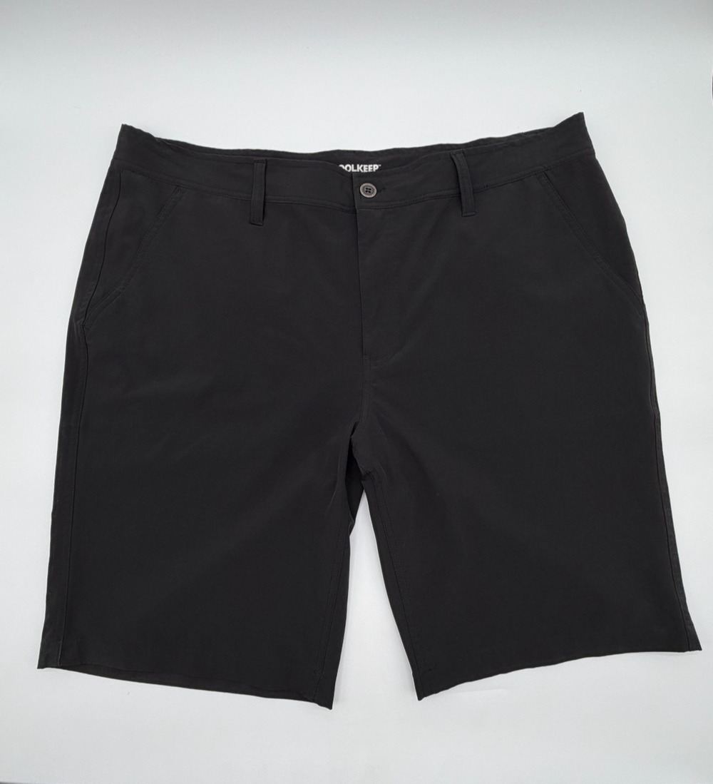 CoolKeep Men's Performance Shorts Size 38 Black Stretch Lightweight Golf Casual